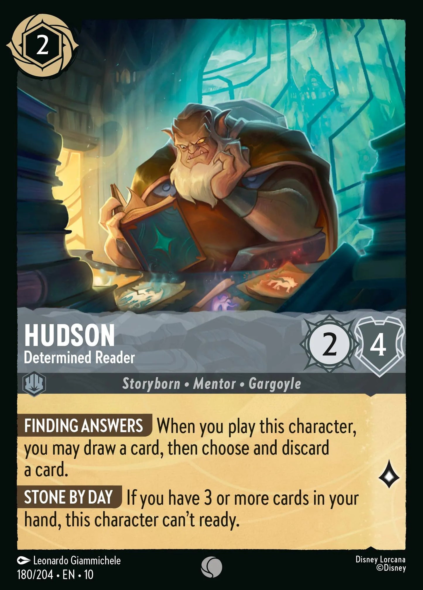 Hudson - Determined Reader | Whispers in the Well #180 (Near Mint) | Disney Lorcana Single Australia (Near Mint)