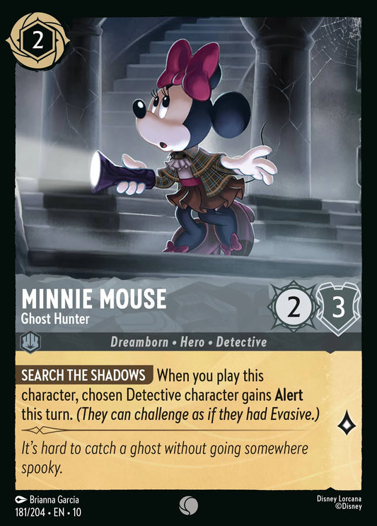 Minnie Mouse - Ghost Hunter | Whispers in the Well #181 (Near Mint Foil) | Disney Lorcana Single Australia (Near Mint)