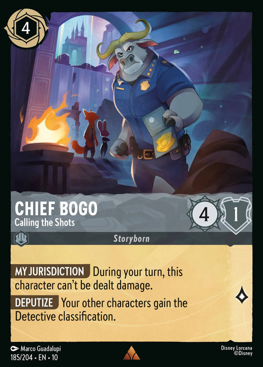 Chief Bogo - Calling the Shots | Whispers in the Well #185 (Near Mint Foil) | Disney Lorcana Single Australia (Near Mint)