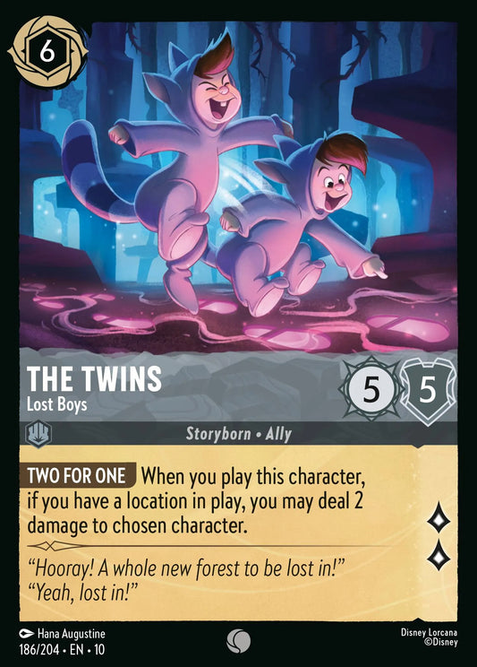 The Twins - Lost Boys | Whispers in the Well #186 (Near Mint) | Disney Lorcana Single Australia (Near Mint)