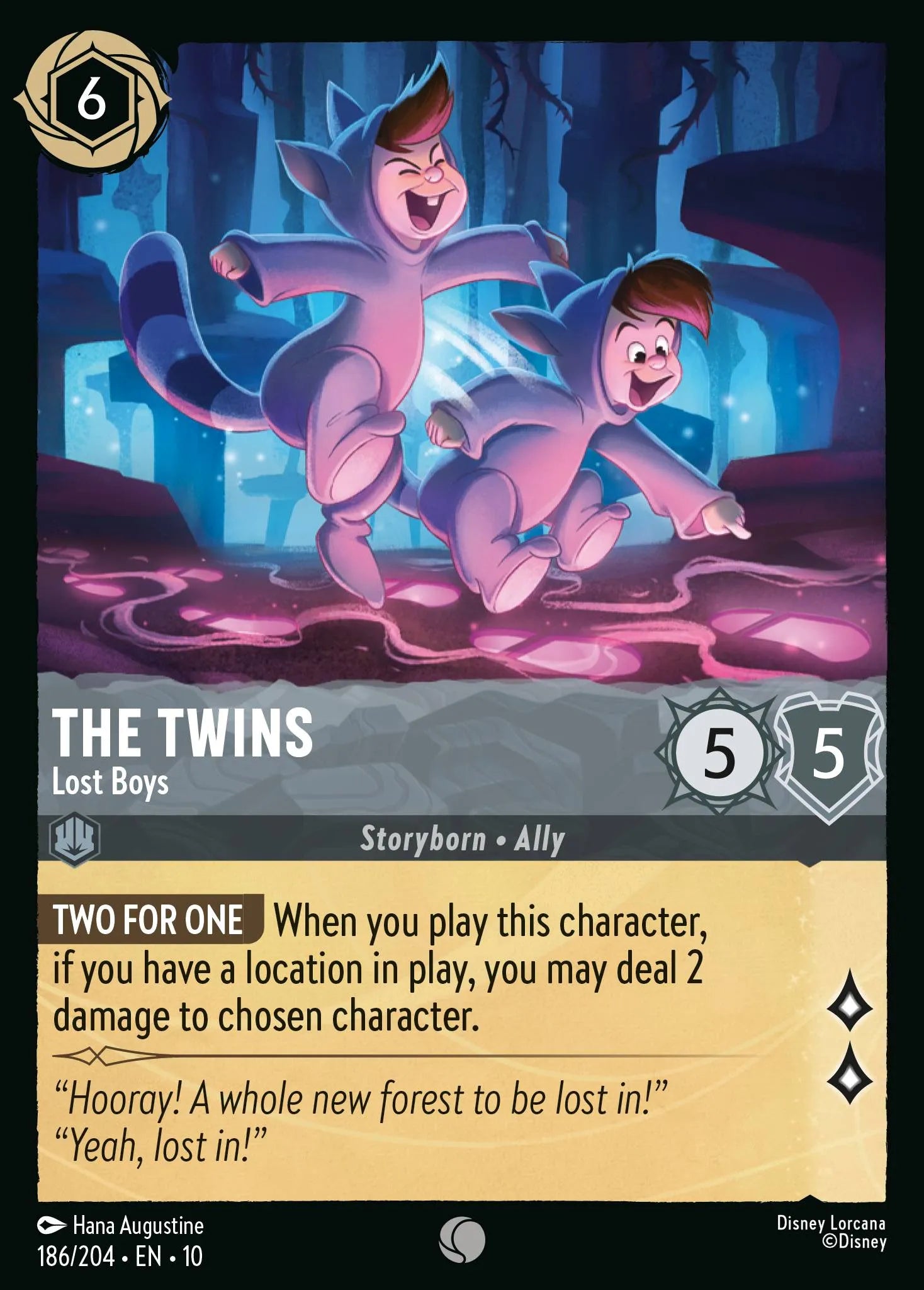 The Twins - Lost Boys | Whispers in the Well #186 (Near Mint Foil) | Disney Lorcana Single Australia (Near Mint)