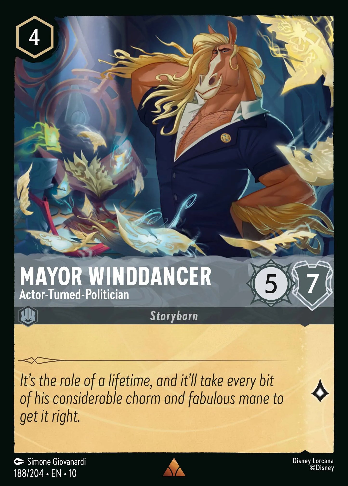 Mayor Winddancer - Actor-Turned-Politician | Whispers in the Well #188 (Near Mint Foil) | Disney Lorcana Single Australia (Near Mint)