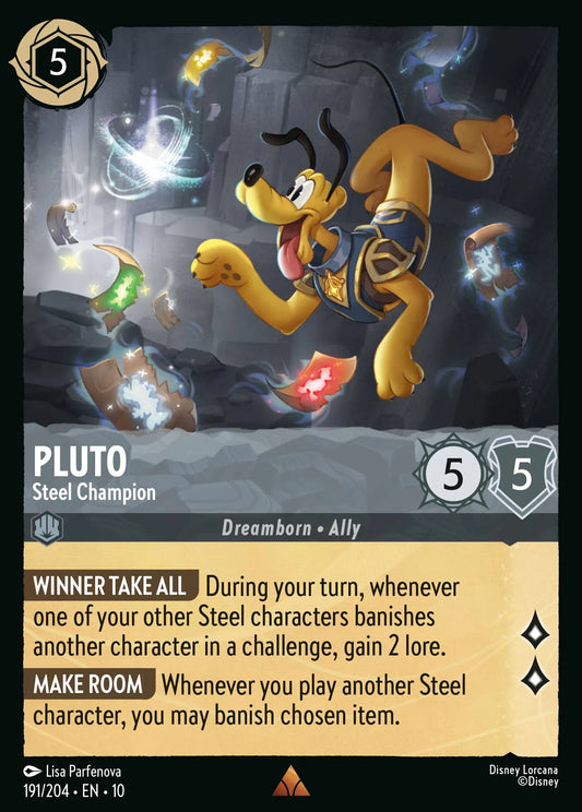 Pluto - Steel Champion | Whispers in the Well #191 (Near Mint Foil) | Disney Lorcana Single Australia (Near Mint)