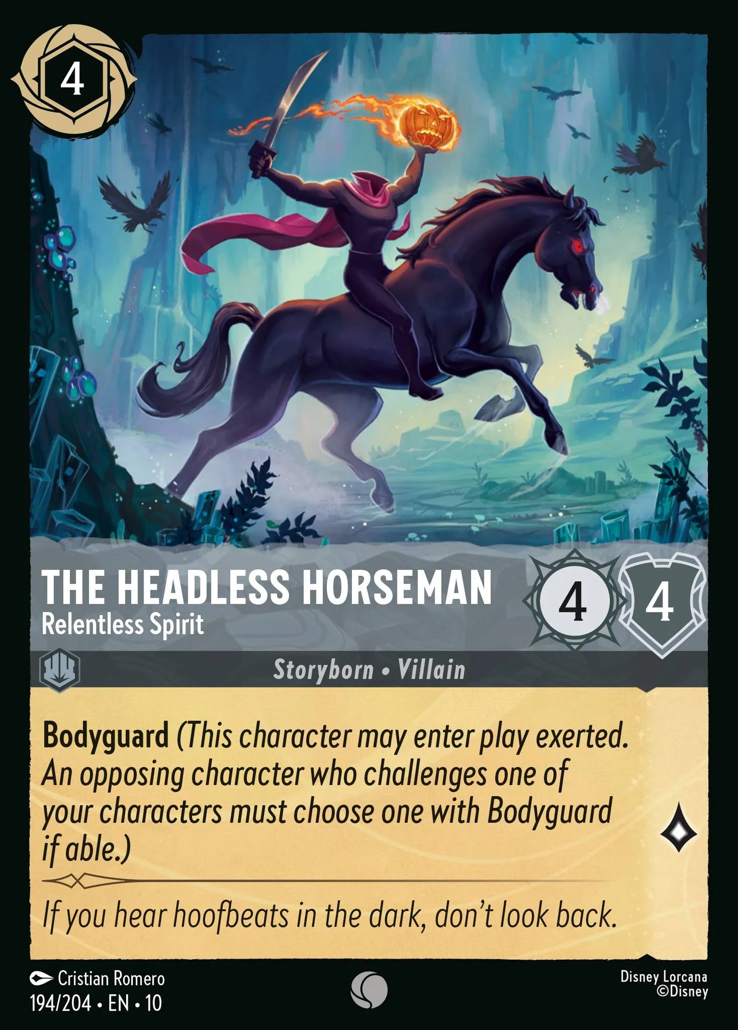 The Headless Horseman - Relentless Spirit | Whispers in the Well #194 (Near Mint Foil) | Disney Lorcana Single Australia (Near Mint)
