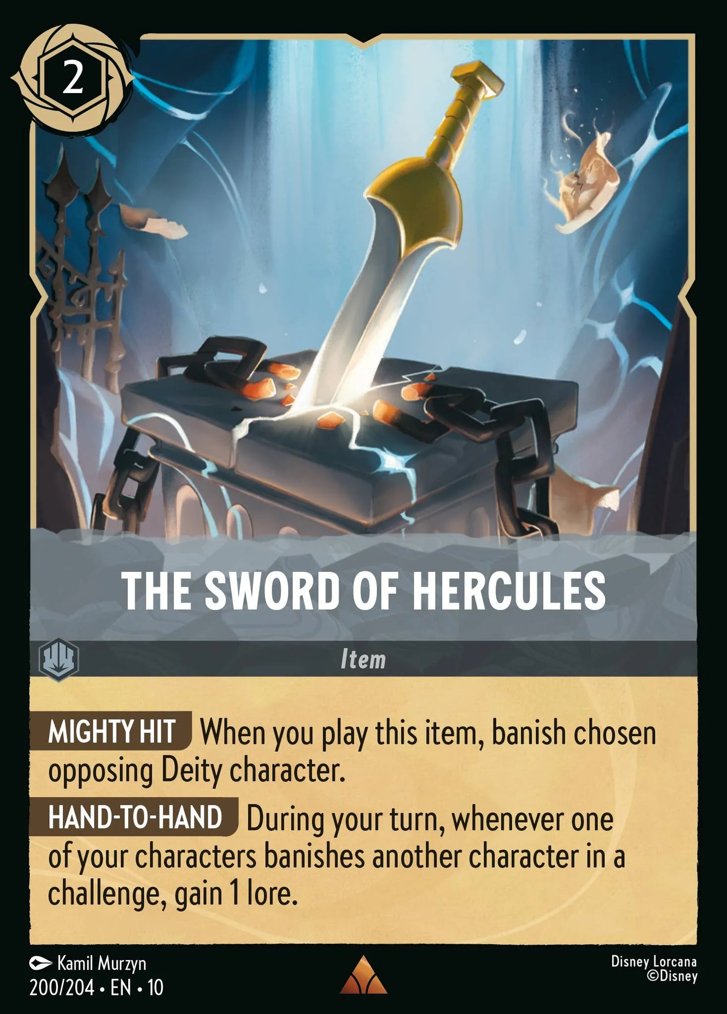 The Sword of Hercules | Whispers in the Well #200 (Near Mint Foil) | Disney Lorcana Single Australia (Near Mint)