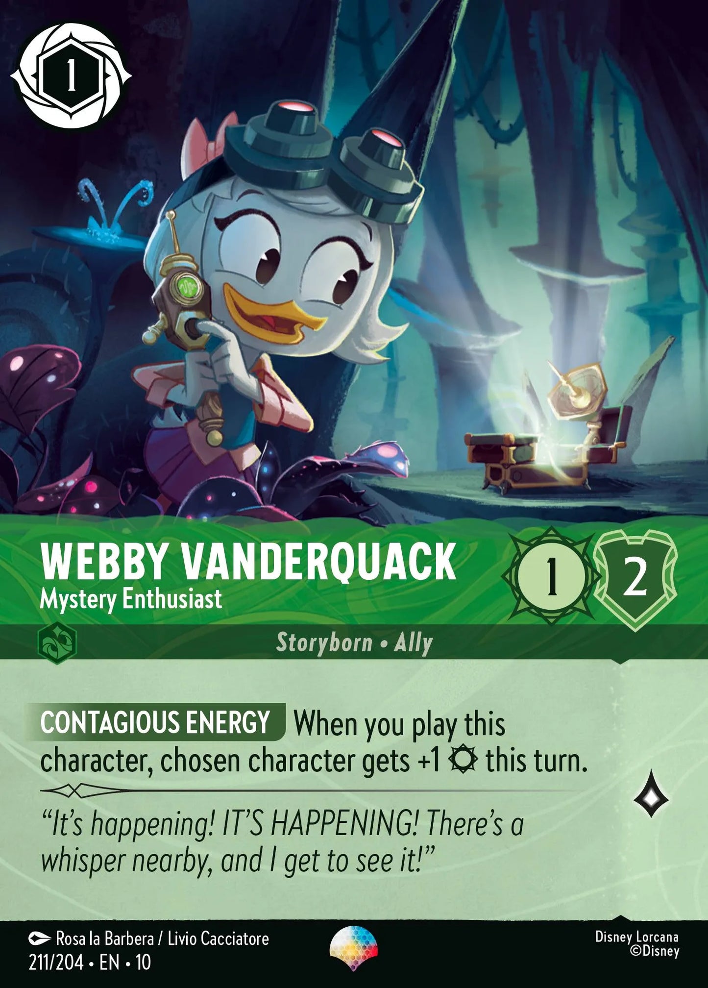 Webby Vanderquack - Mystery Enthusiast | Whispers in the Well #211 (Near Mint) | Disney Lorcana Single Australia (Near Mint)