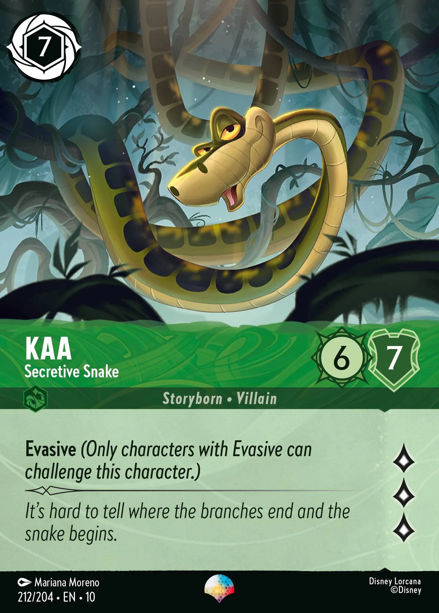 Kaa - Secretive Snake | Whispers in the Well #212 (Near Mint Foil) | Disney Lorcana Single Australia (Near Mint)