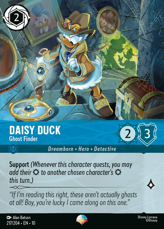 Daisy Duck - Ghost Finder | Whispers in the Well #217 (Near Mint Foil) | Disney Lorcana Single Australia (Near Mint)