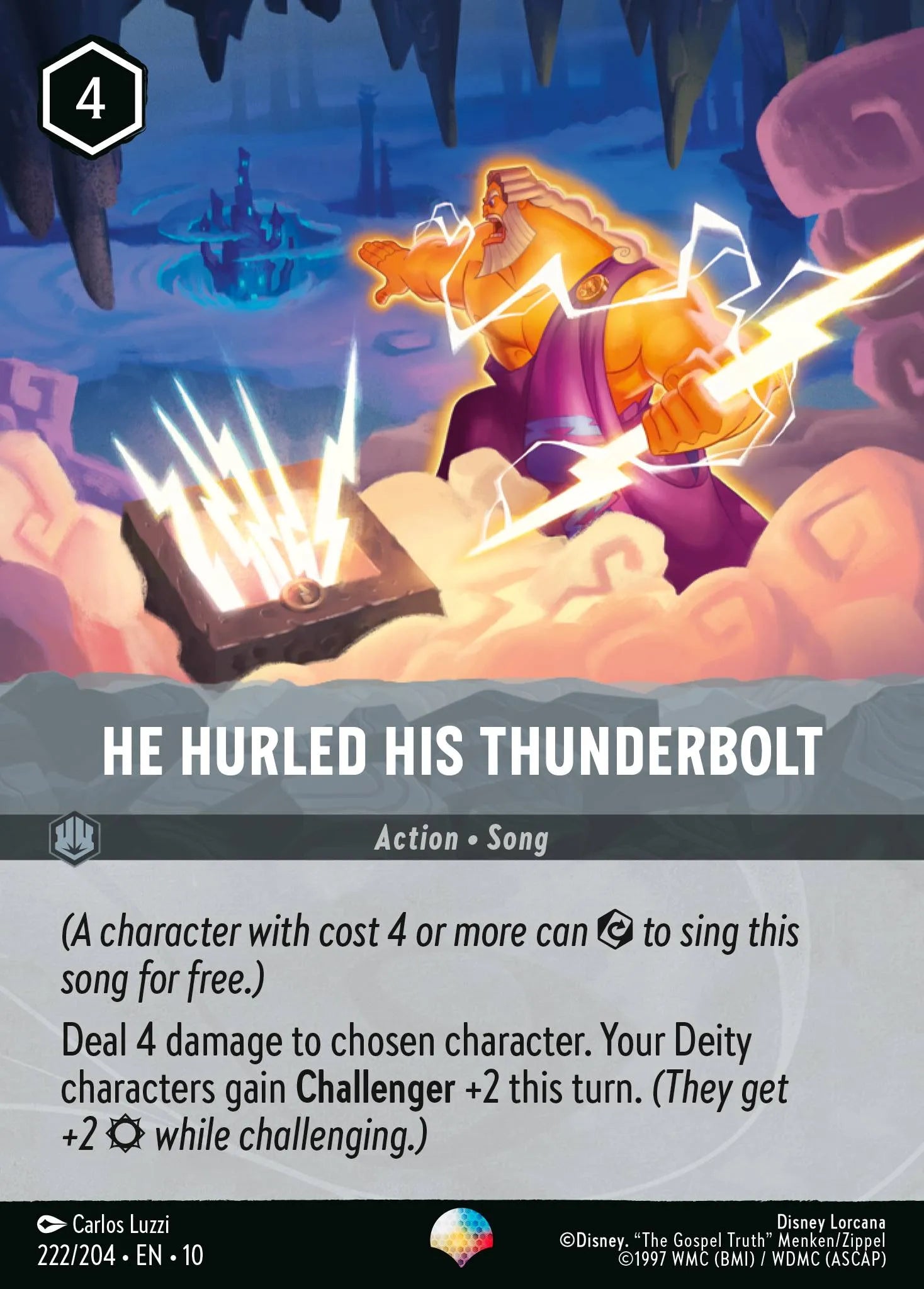 He Hurled His Thunderbolt | Whispers in the Well #222 (Near Mint) | Disney Lorcana Single Australia (Near Mint)