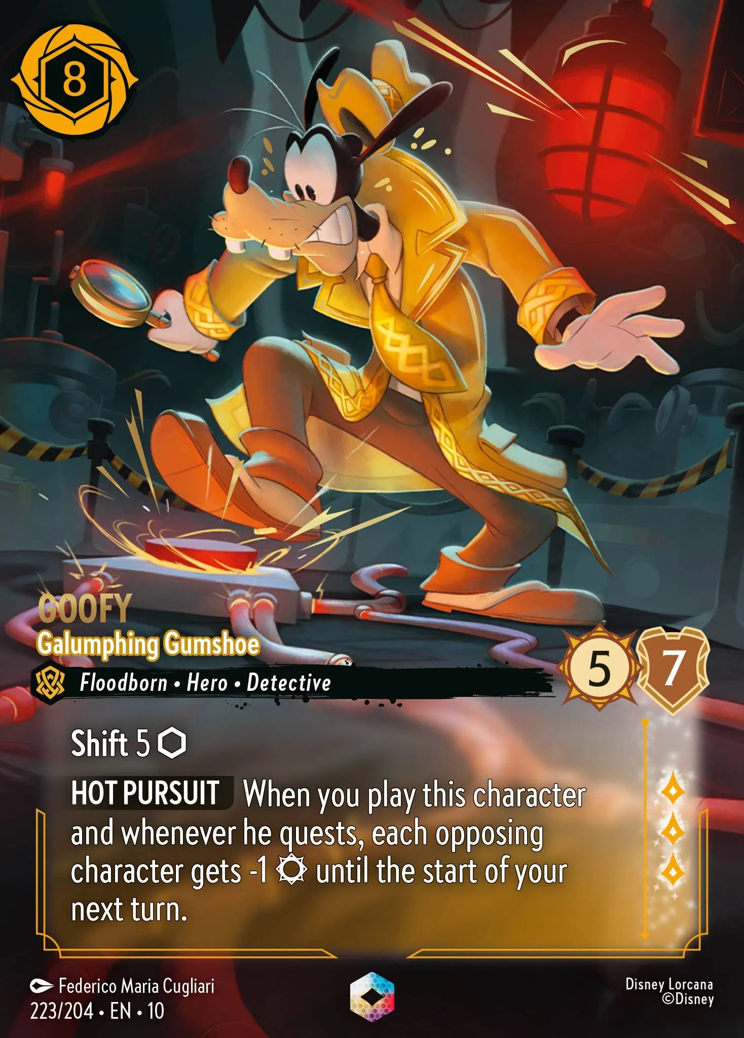 Goofy - Galumphing Gumshoe | Whispers in the Well #223 (Near Mint) | Disney Lorcana Single Australia (Near Mint)