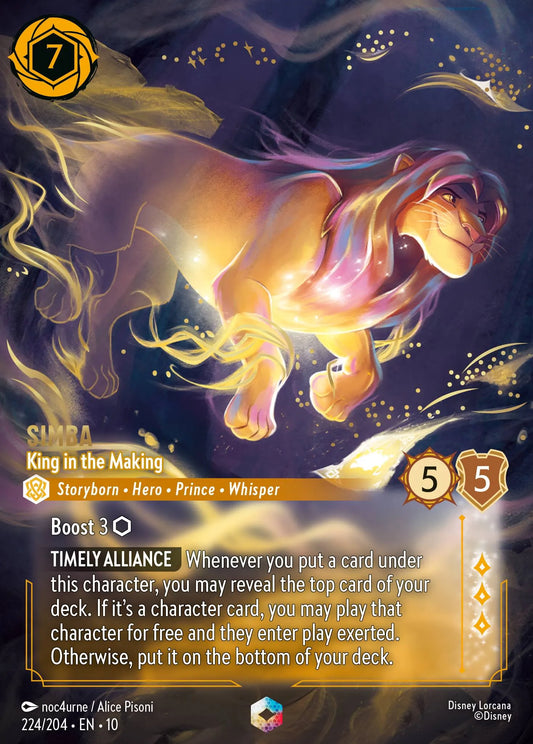 Simba - King in the Making | Whispers in the Well #224 (Near Mint) | Disney Lorcana Single Australia (Near Mint)