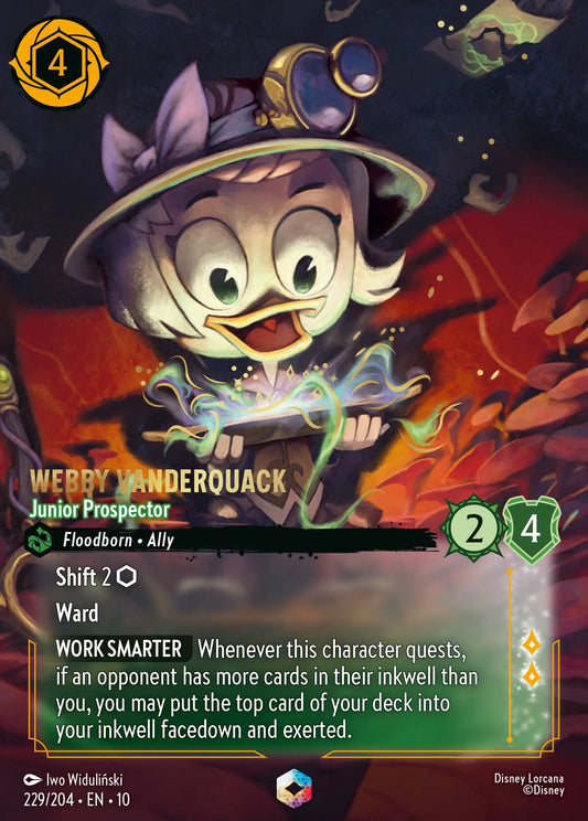 Webby Vanderquack - Junior Prospector | Whispers in the Well #229 (Near Mint) | Disney Lorcana Single Australia (Near Mint)