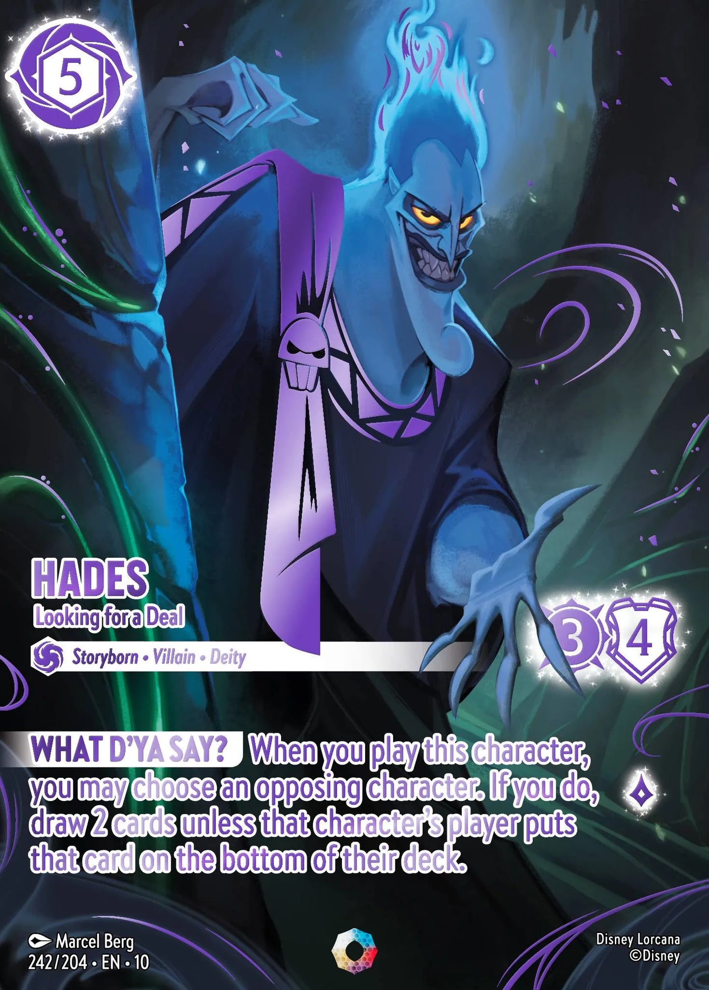 Hades - Looking for a Deal | Whispers in the Well #242 (Near Mint) | Disney Lorcana Single Australia (Near Mint)