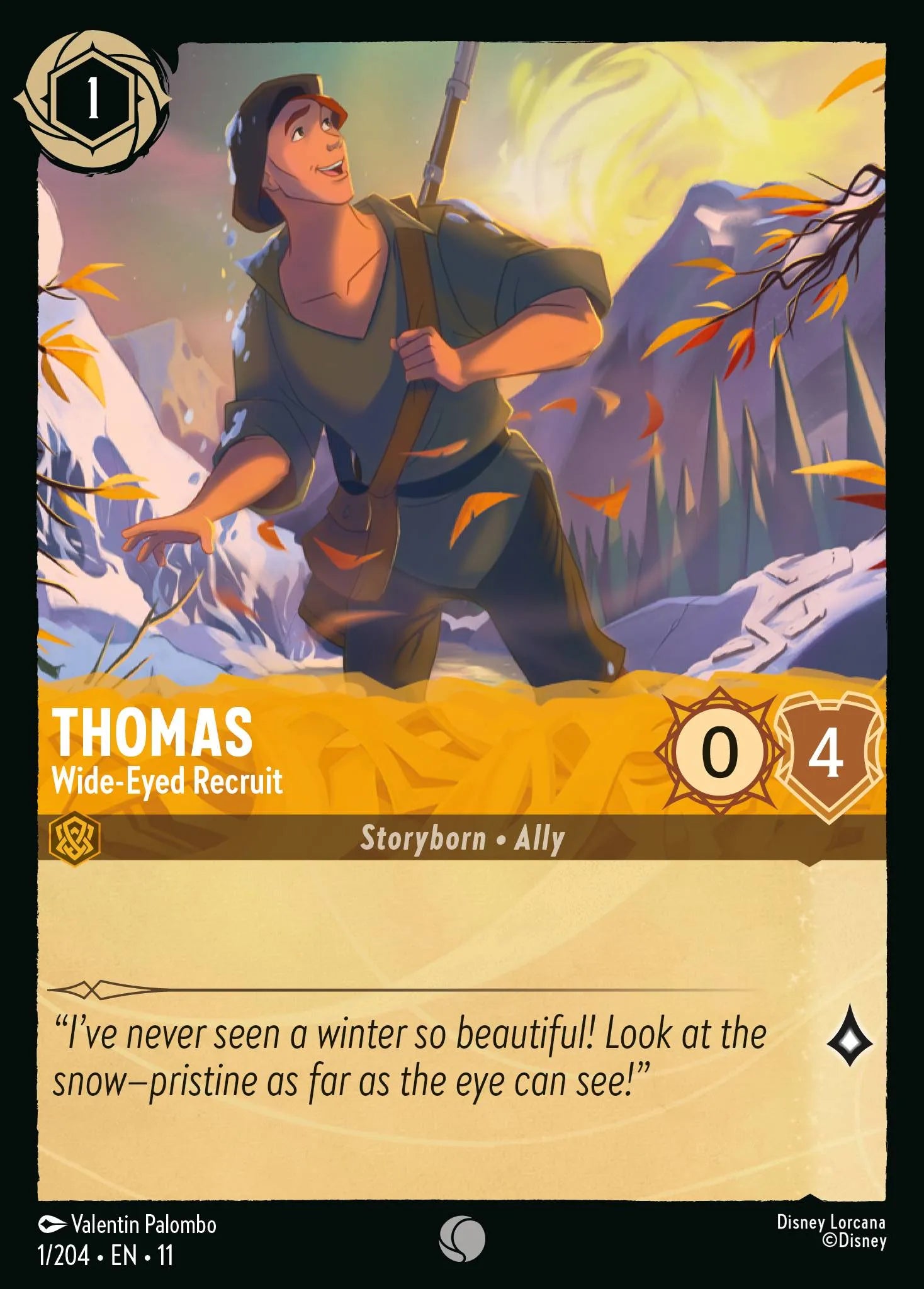 Thomas - Wide-Eyed Recruit | Winterspell #1 (Near Mint Foil) | Disney Lorcana Single Australia (Near Mint)