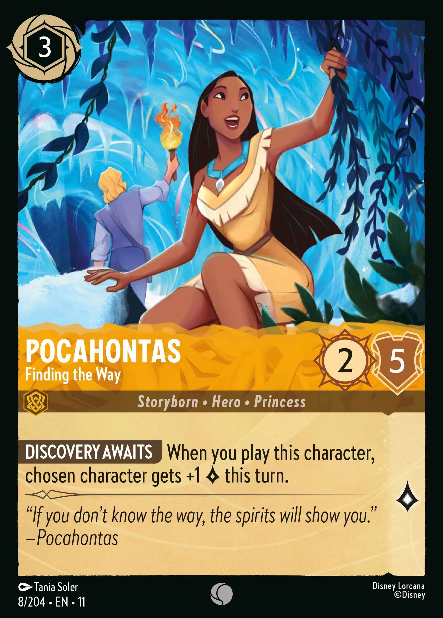 Pocahontas - Finding the Way | Winterspell #8 (Near Mint Foil) | Disney Lorcana Single Australia (Near Mint)