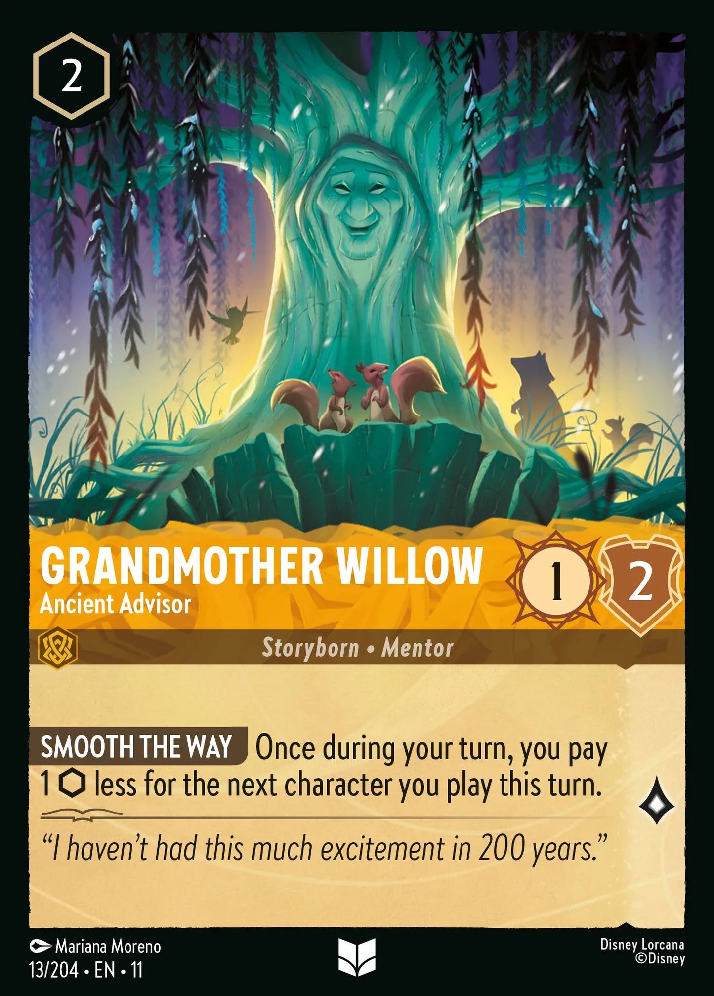 Grandmother Willow - Ancient Advisor | Winterspell #13 (Near Mint) | Disney Lorcana Single Australia (Near Mint)