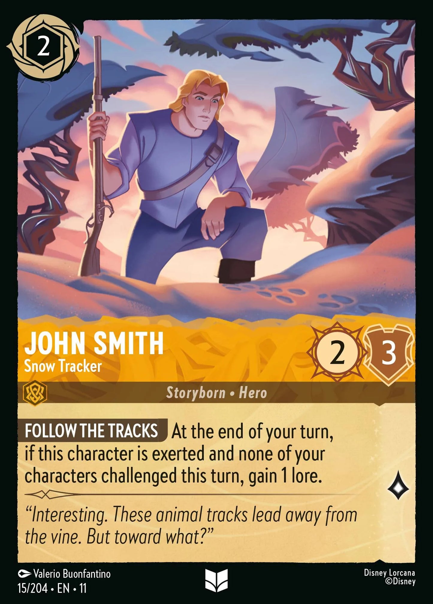 John Smith - Snow Tracker | Winterspell #15 (Near Mint) | Disney Lorcana Single Australia (Near Mint)