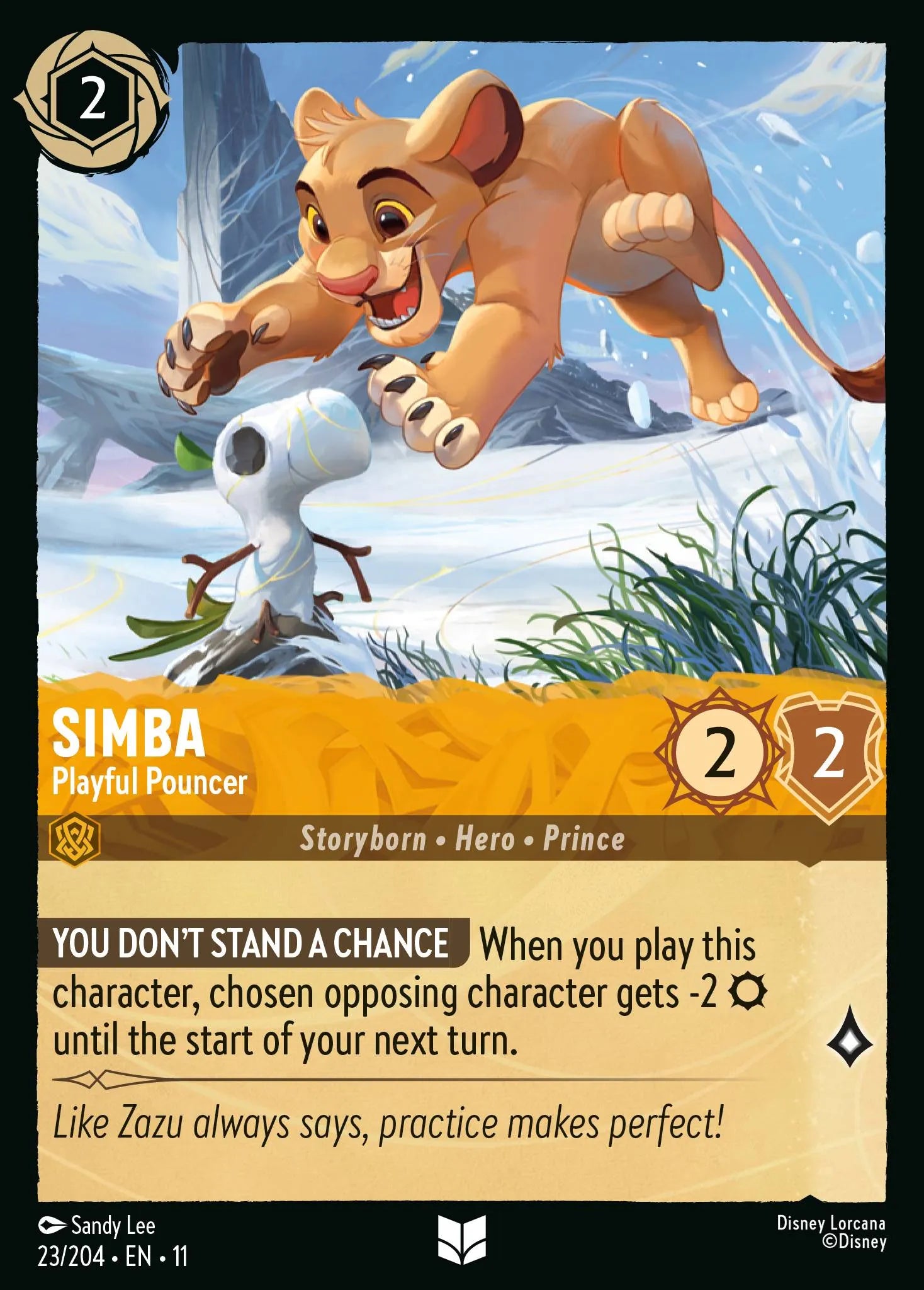 Simba - Playful Pouncer | Winterspell #23 (Near Mint) | Disney Lorcana Single Australia (Near Mint)