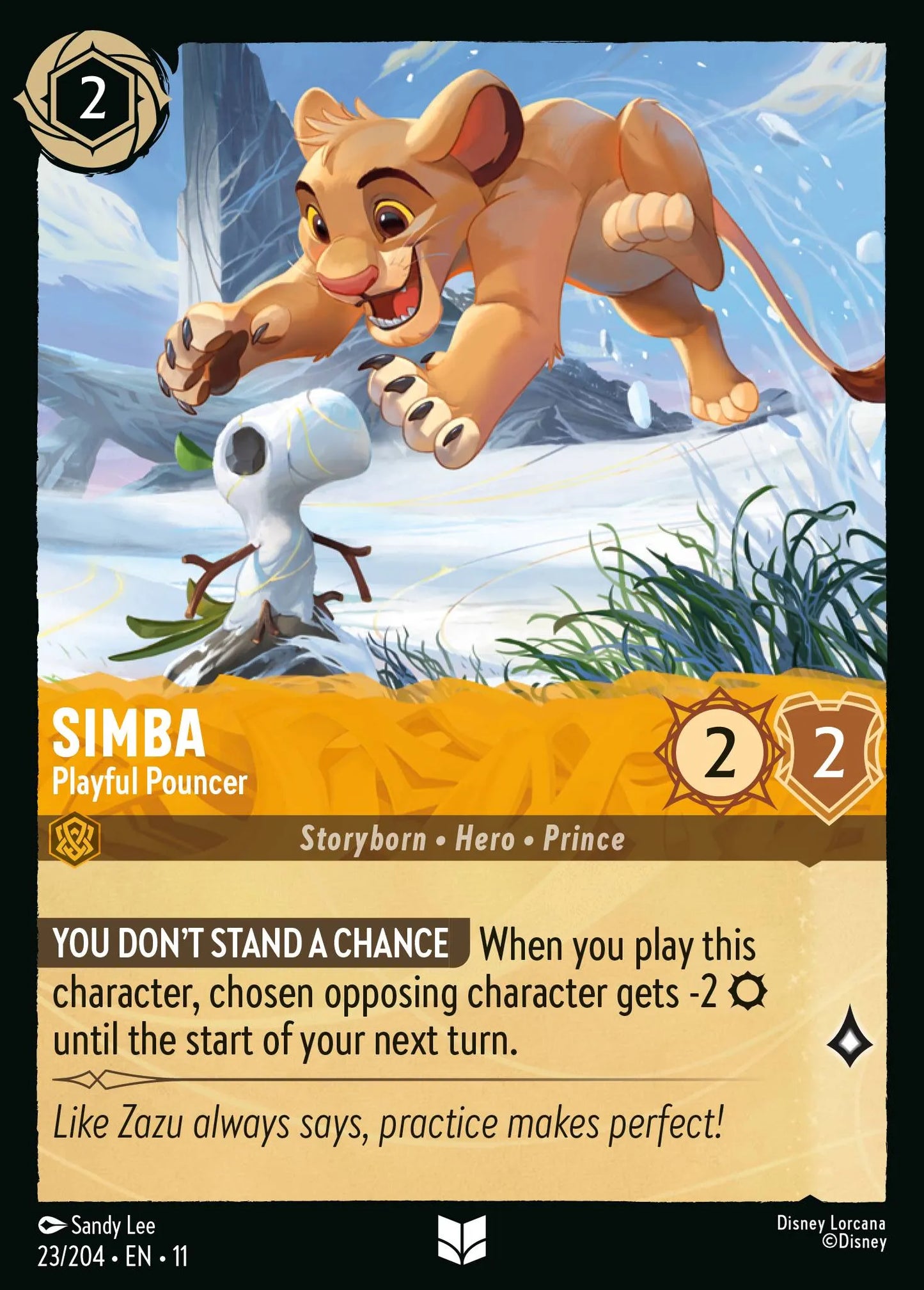 Simba - Playful Pouncer | Winterspell #23 (Near Mint Foil) | Disney Lorcana Single Australia (Near Mint)