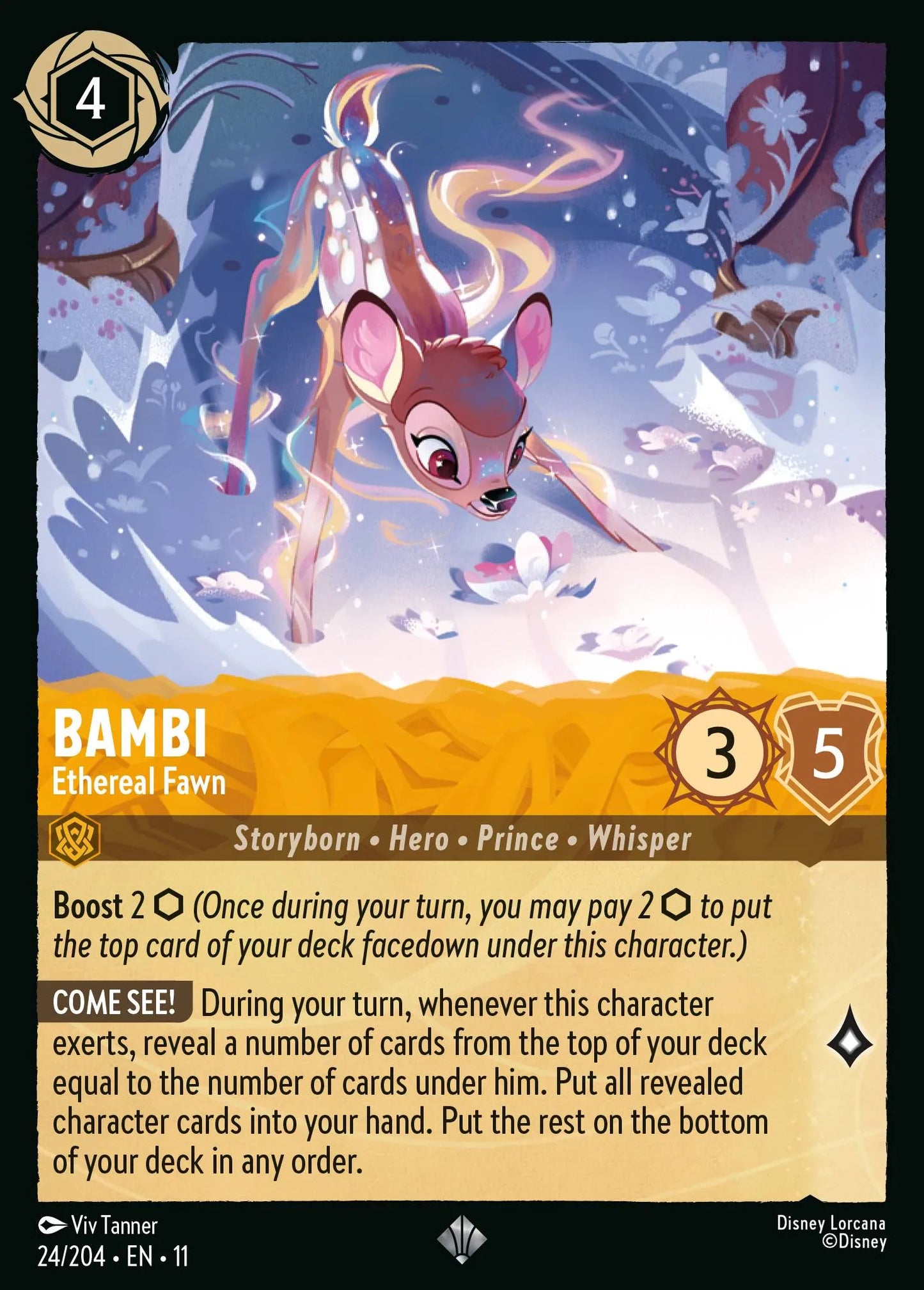 Bambi - Ethereal Fawn | Winterspell #24 (Near Mint Foil) | Disney Lorcana Single Australia (Near Mint)