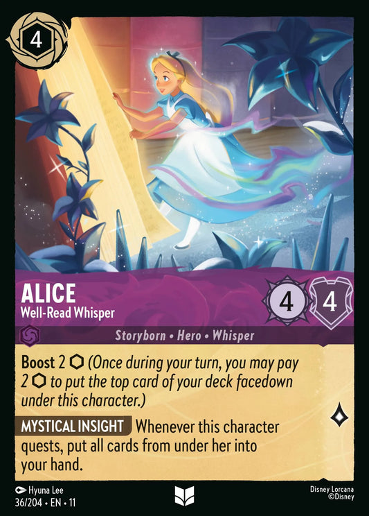 Alice - Well-Read Whisper | Winterspell #36 (Near Mint) | Disney Lorcana Single Australia (Near Mint)