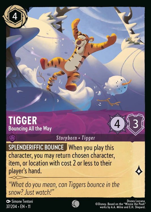 Tigger - Bouncing All the Way | Winterspell #37 (Near Mint Foil) | Disney Lorcana Single Australia (Near Mint)
