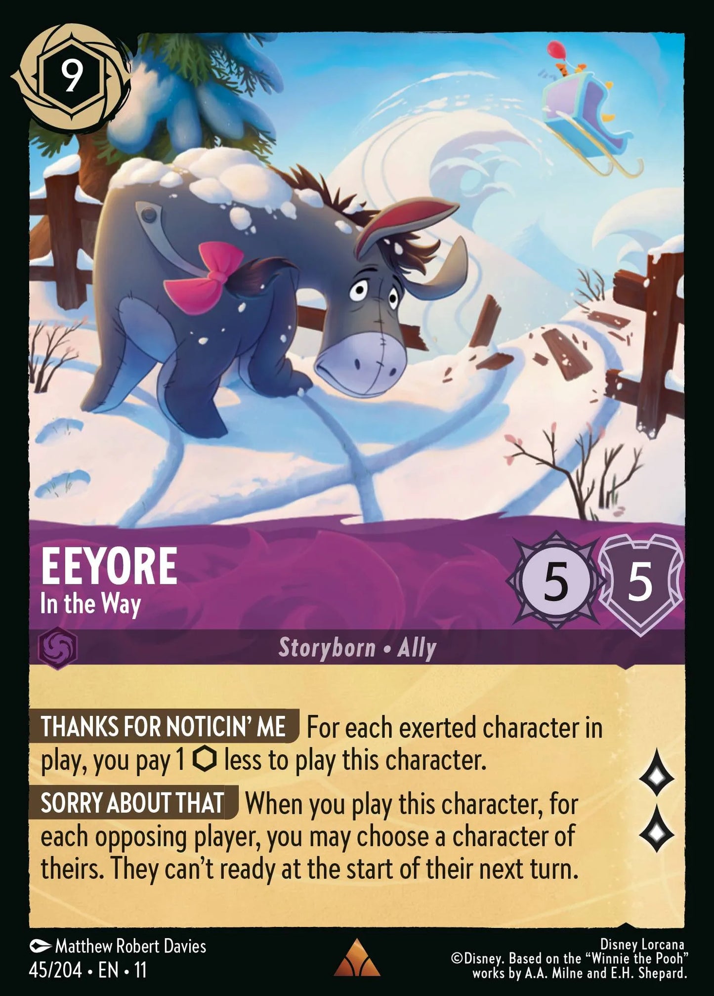 Eeyore - In the Way | Winterspell #45 (Near Mint Foil) | Disney Lorcana Single Australia (Near Mint)