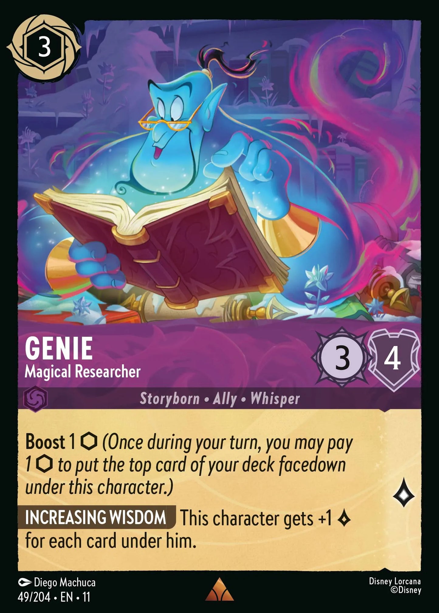 Genie - Magical Researcher | Winterspell #49 (Near Mint) | Disney Lorcana Single Australia (Near Mint)