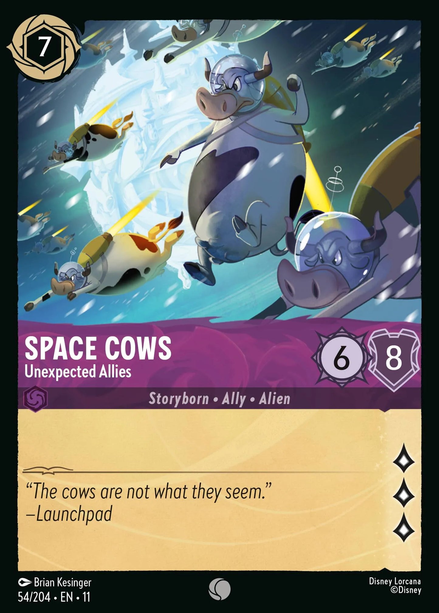 Space Cows - Unexpected Allies | Winterspell #54 (Near Mint Foil) | Disney Lorcana Single Australia (Near Mint)