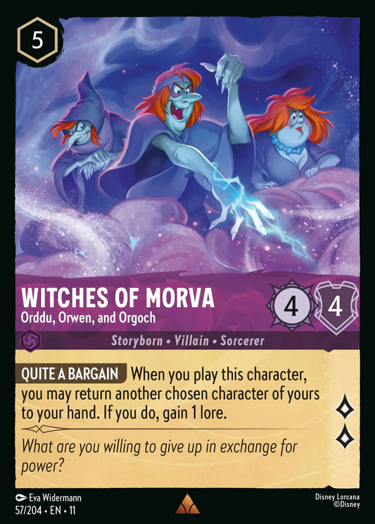Witches of Morva - Orddu, Orwen, and Orgoch | Winterspell #57 (Near Mint Foil) | Disney Lorcana Single Australia (Near Mint)