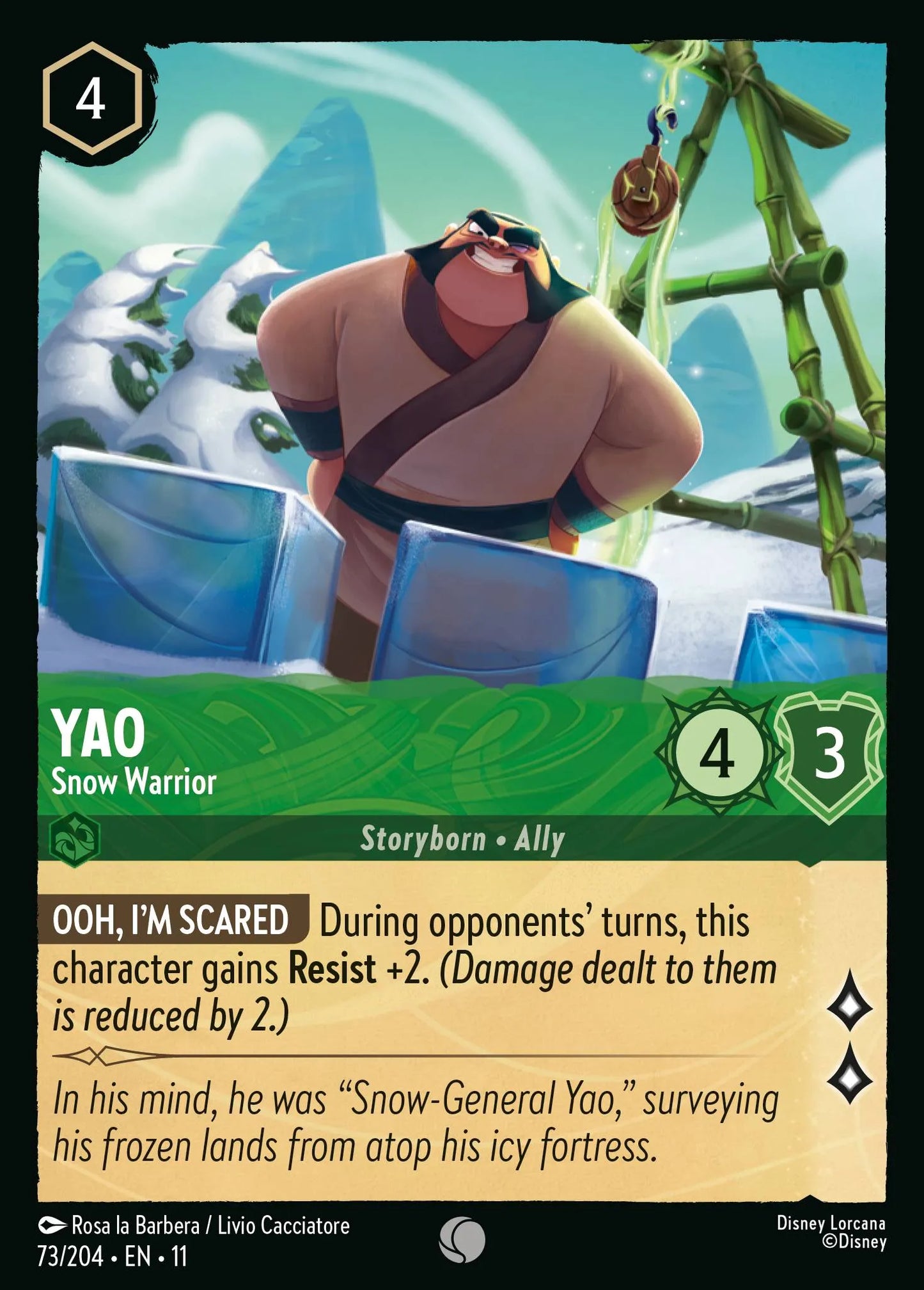 Yao - Snow Warrior | Winterspell #73 (Near Mint) | Disney Lorcana Single Australia (Near Mint)