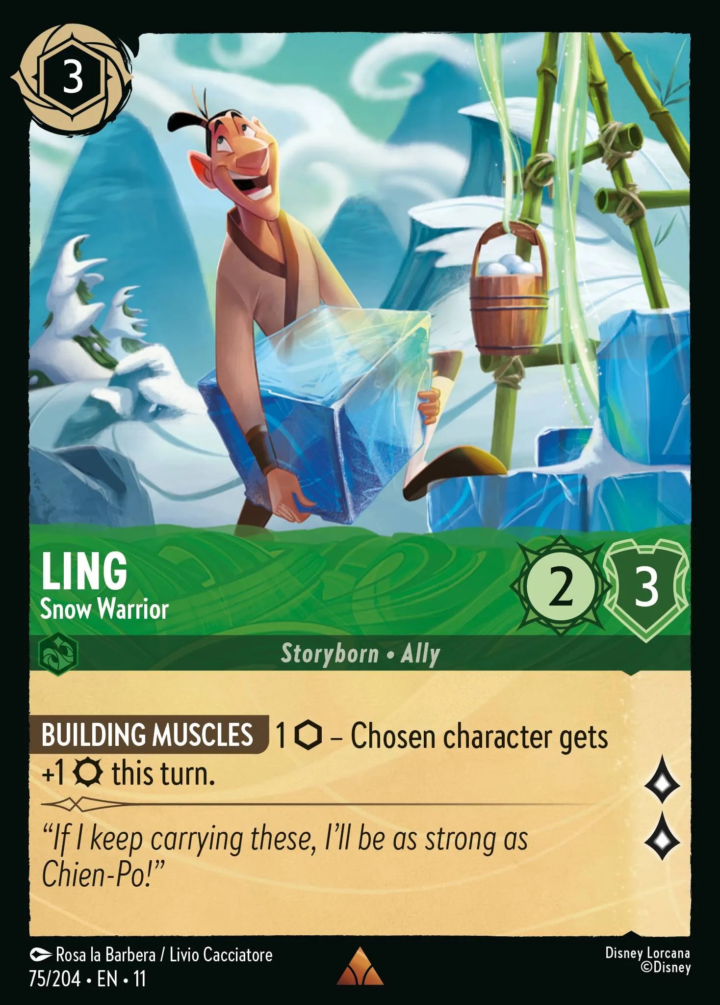 Ling - Snow Warrior | Winterspell #75 (Near Mint) | Disney Lorcana Single Australia (Near Mint)
