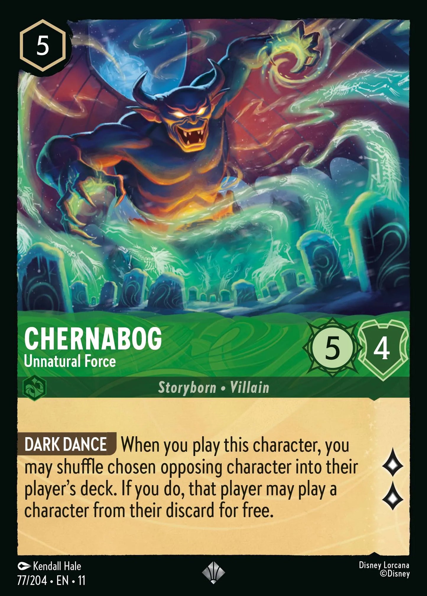 Chernabog - Unnatural Force | Winterspell #77 (Near Mint Foil) | Disney Lorcana Single Australia (Near Mint)