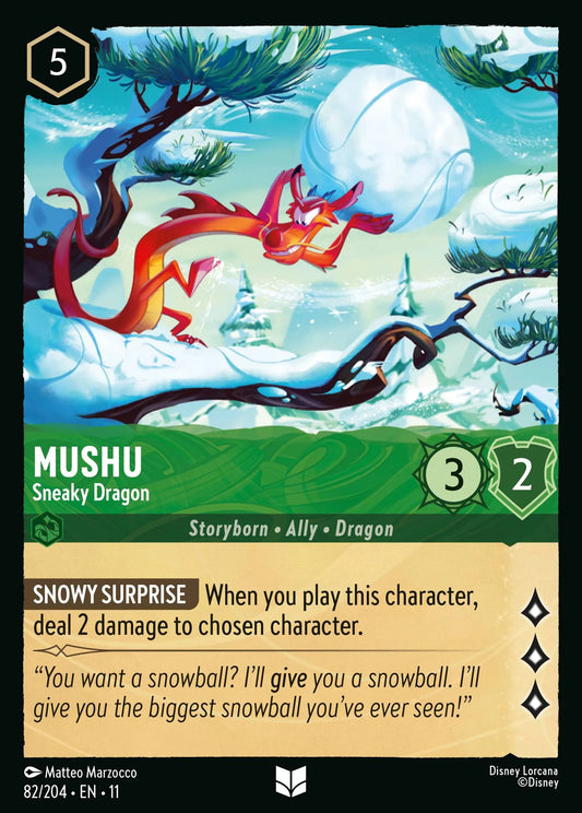 Mushu - Sneaky Dragon | Winterspell #82 (Near Mint) | Disney Lorcana Single Australia (Near Mint)