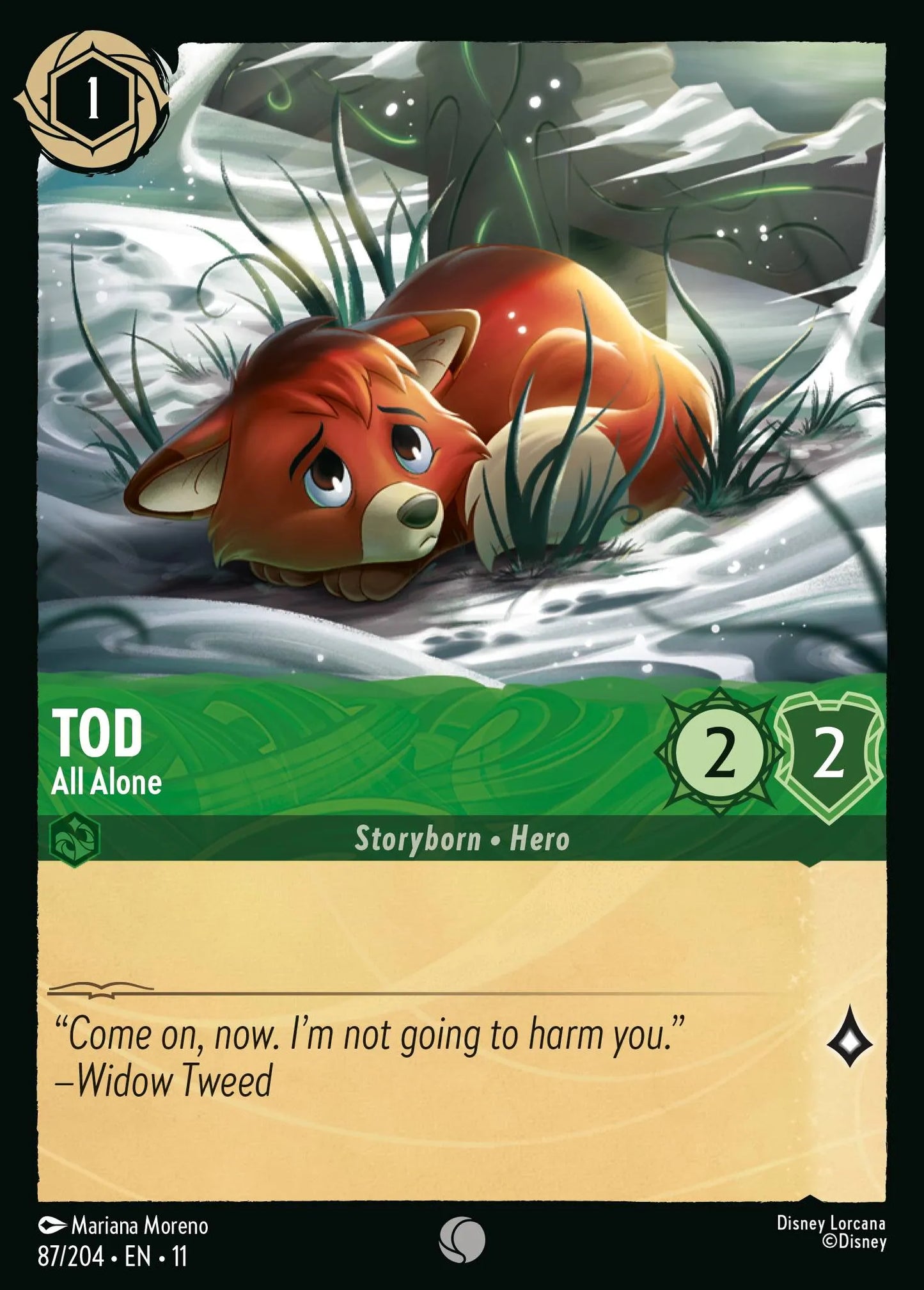 Tod - All Alone | Winterspell #87 (Near Mint Foil) | Disney Lorcana Single Australia (Near Mint)