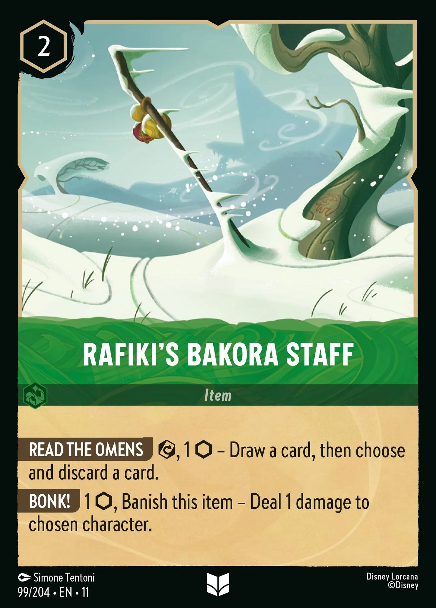 Rafiki's Bakora Staff | Winterspell #99 (Near Mint Foil) | Disney Lorcana Single Australia (Near Mint)