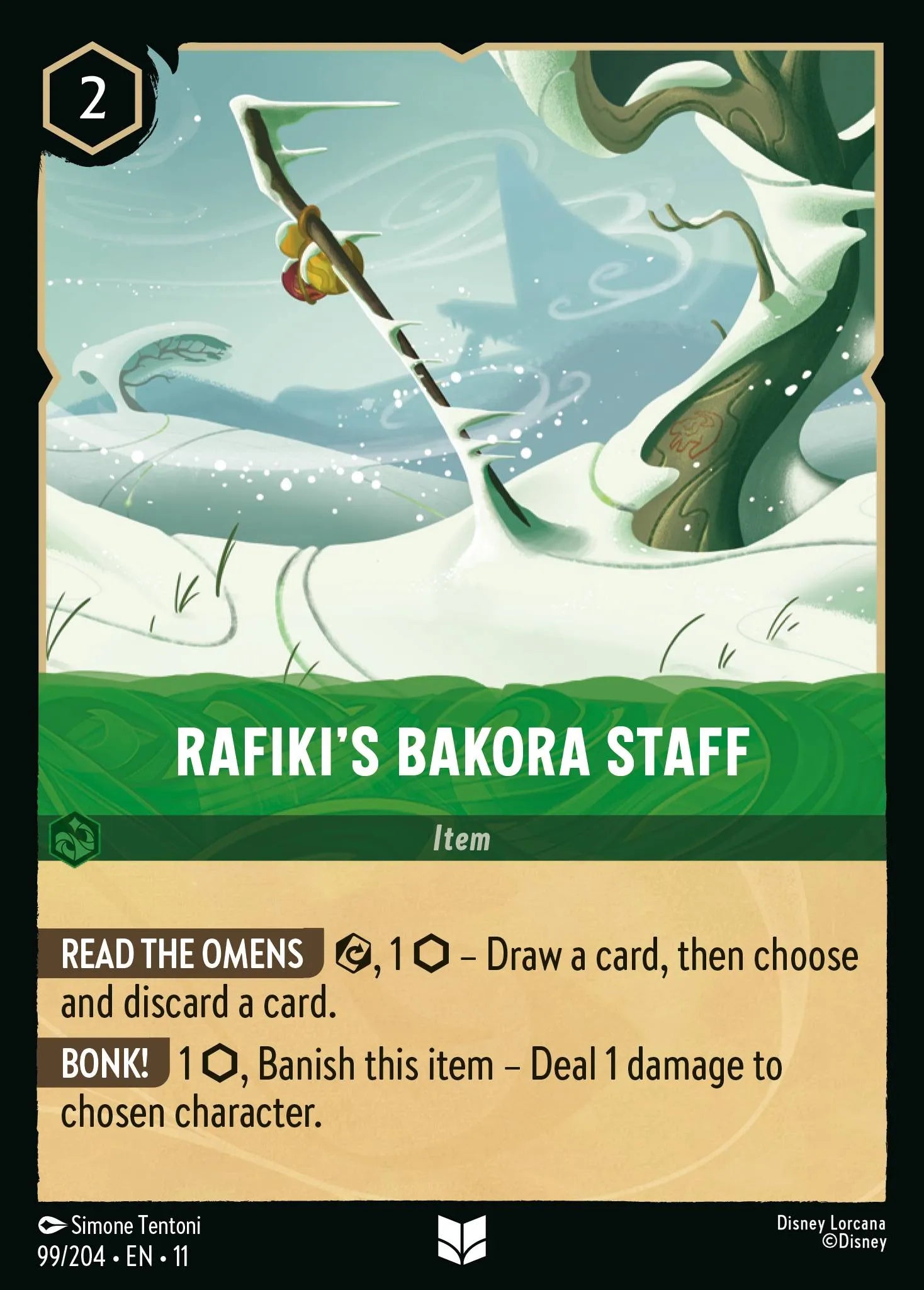 Rafiki's Bakora Staff | Winterspell #99 (Near Mint Foil) | Disney Lorcana Single Australia (Near Mint)