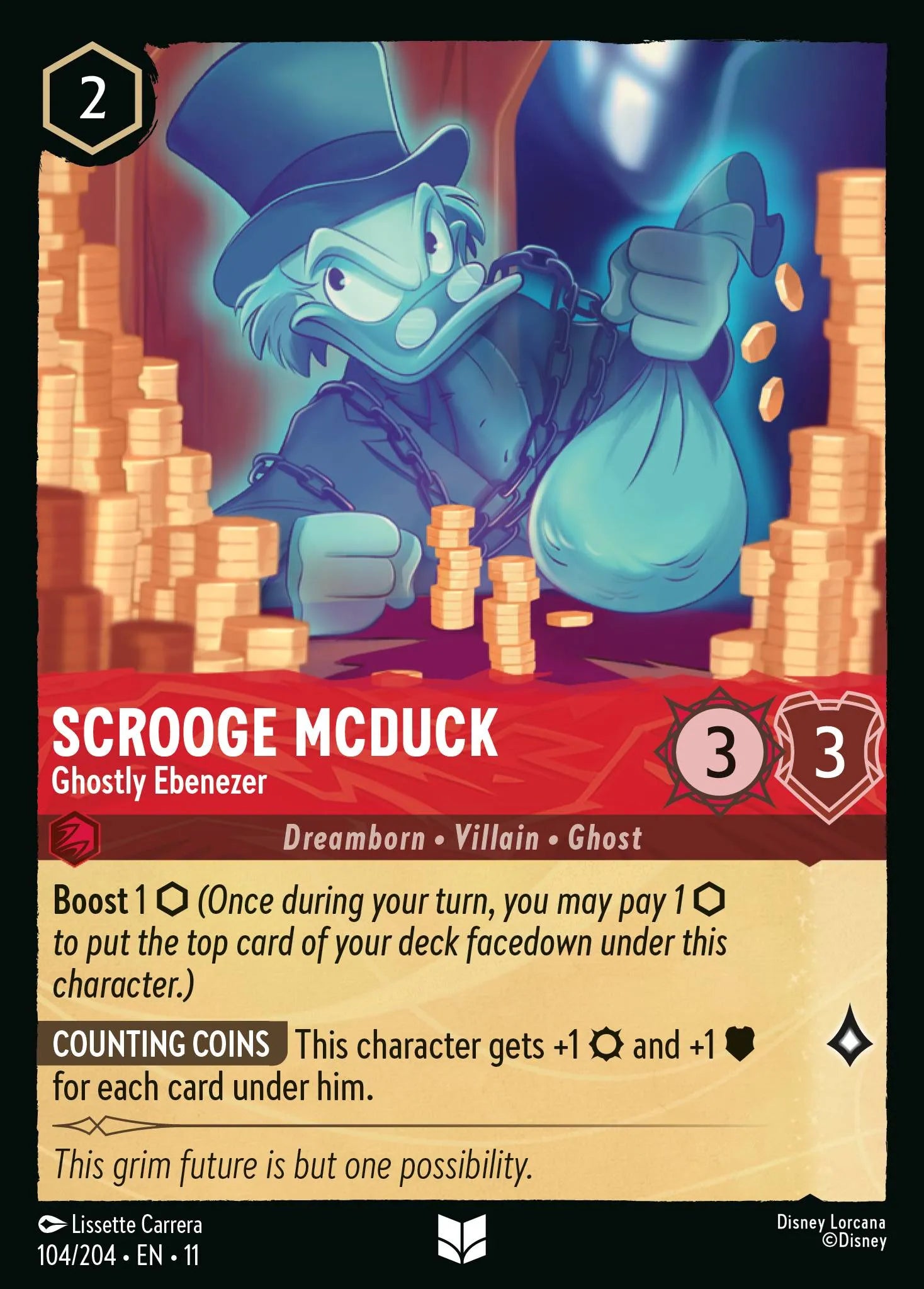 Scrooge McDuck - Ghostly Ebenezer | Winterspell #104 (Near Mint Foil) | Disney Lorcana Single Australia (Near Mint)