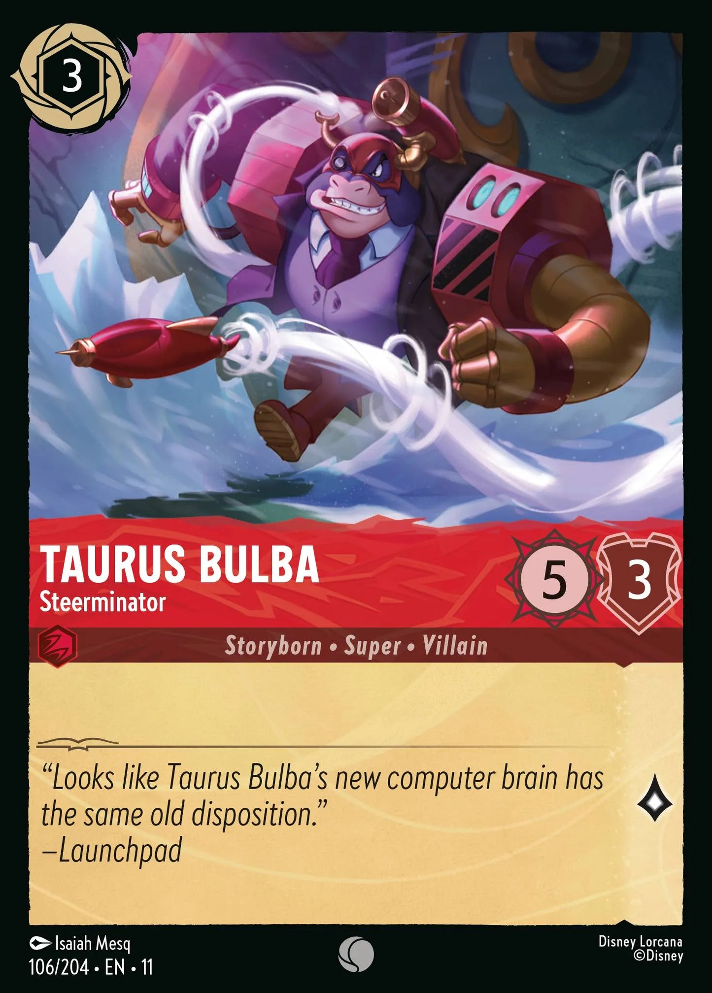 Taurus Bulba - Steerminator | Winterspell #106 (Near Mint Foil) | Disney Lorcana Single Australia (Near Mint)