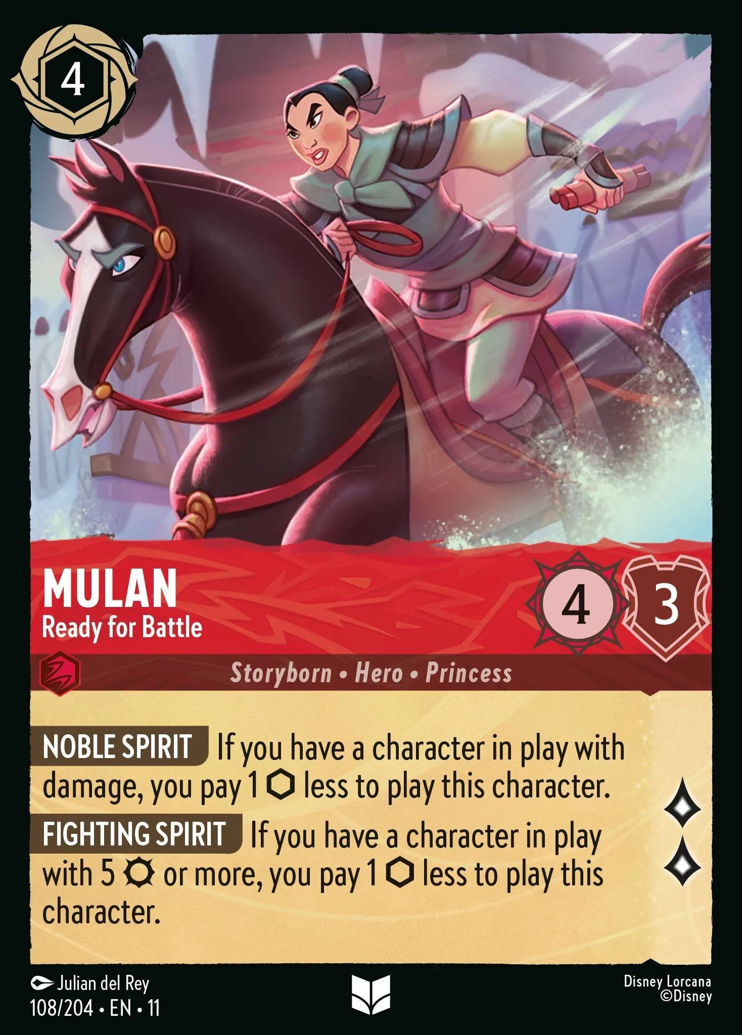Mulan - Ready for Battle | Winterspell #108 (Near Mint Foil) | Disney Lorcana Single Australia (Near Mint)
