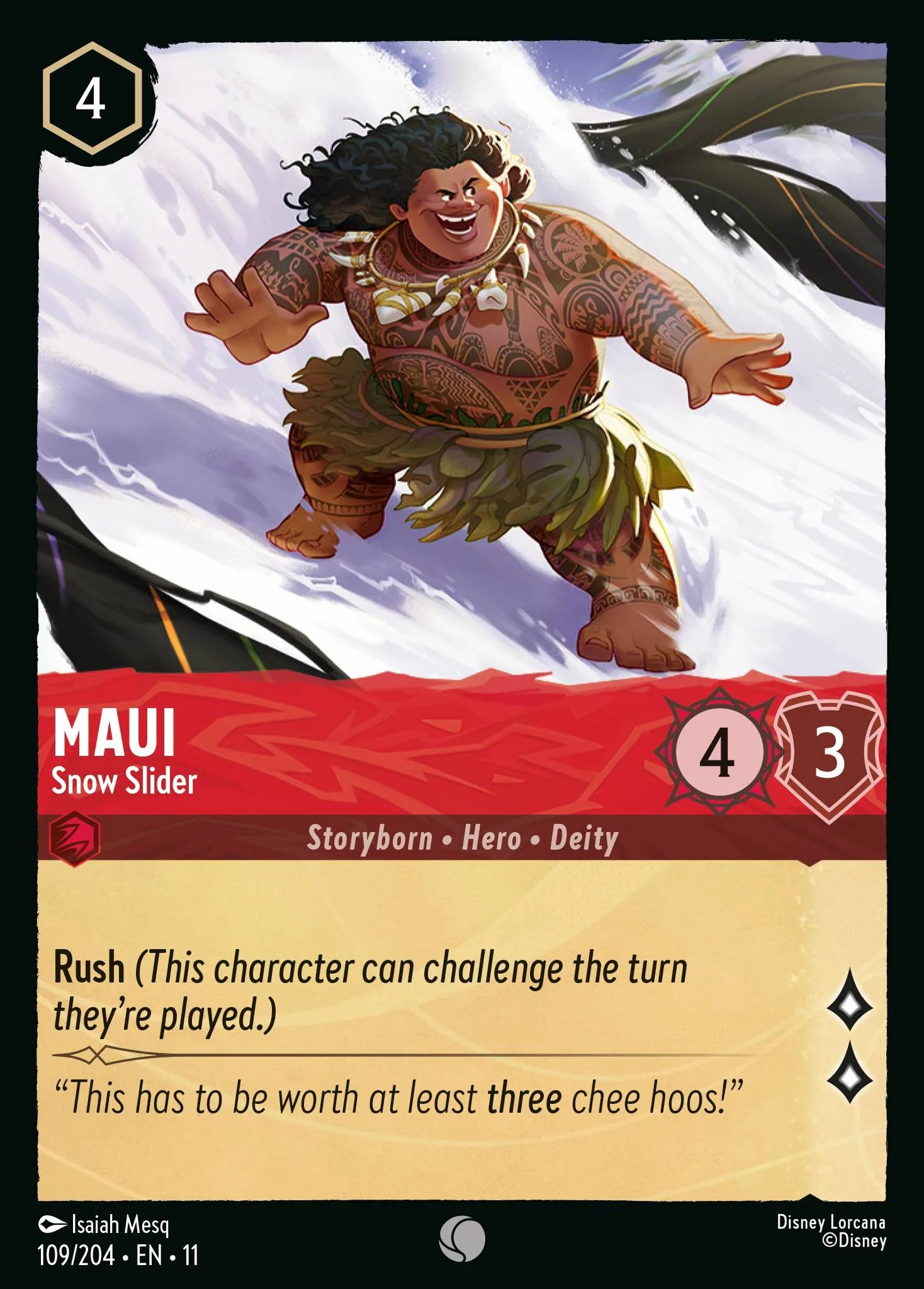 Maui - Snow Slider | Winterspell #109 (Near Mint) | Disney Lorcana Single Australia (Near Mint)