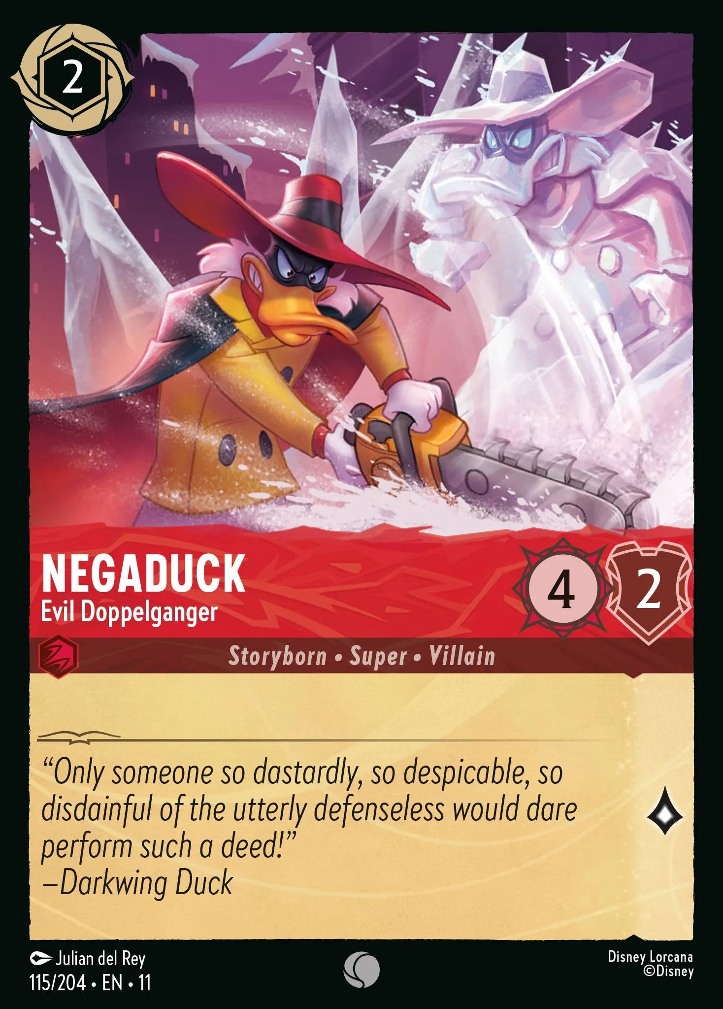 Negaduck - Evil Doppelganger | Winterspell #115 (Near Mint) | Disney Lorcana Single Australia (Near Mint)