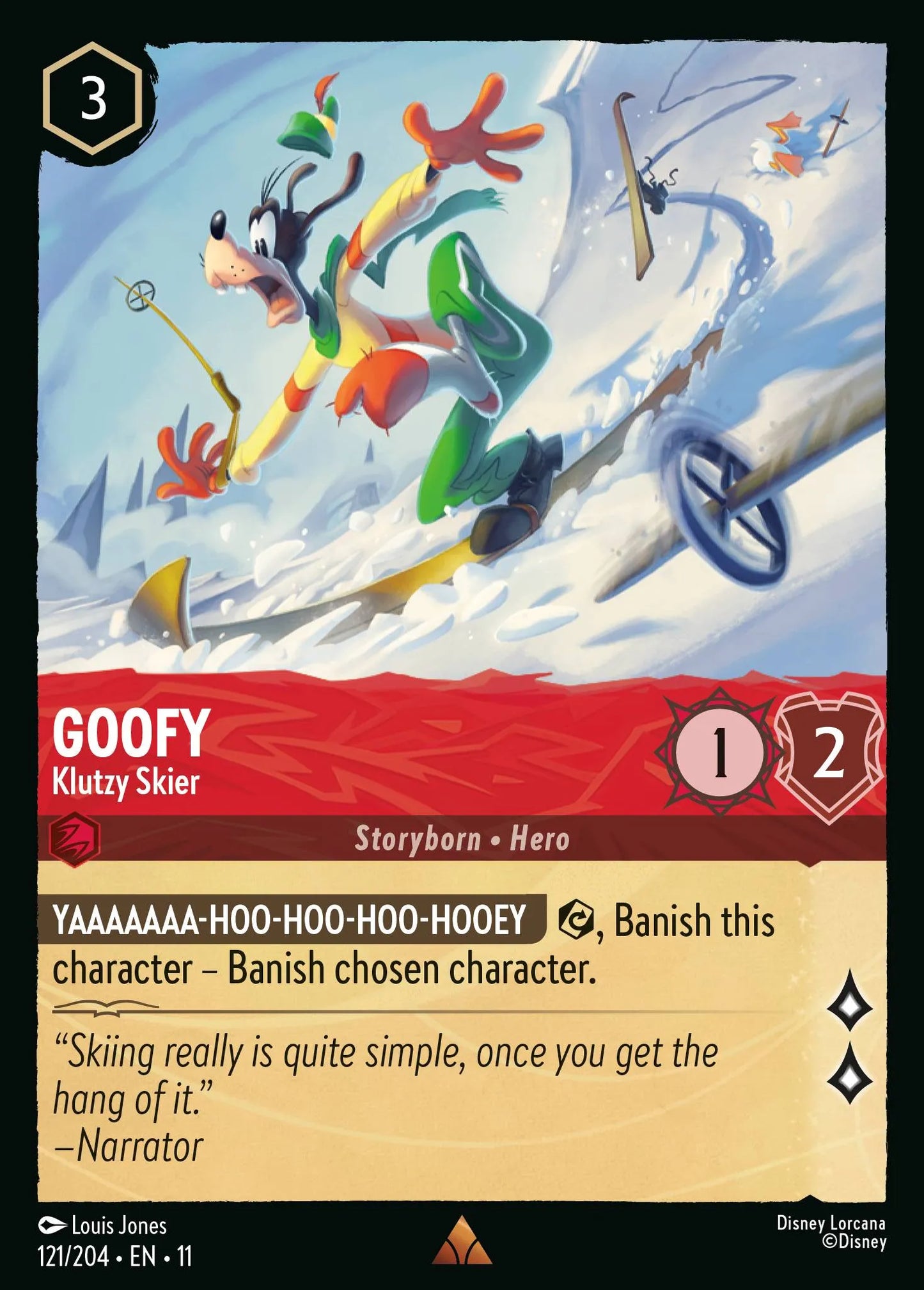 Goofy - Klutzy Skier | Winterspell #121 (Near Mint) | Disney Lorcana Single Australia (Near Mint)