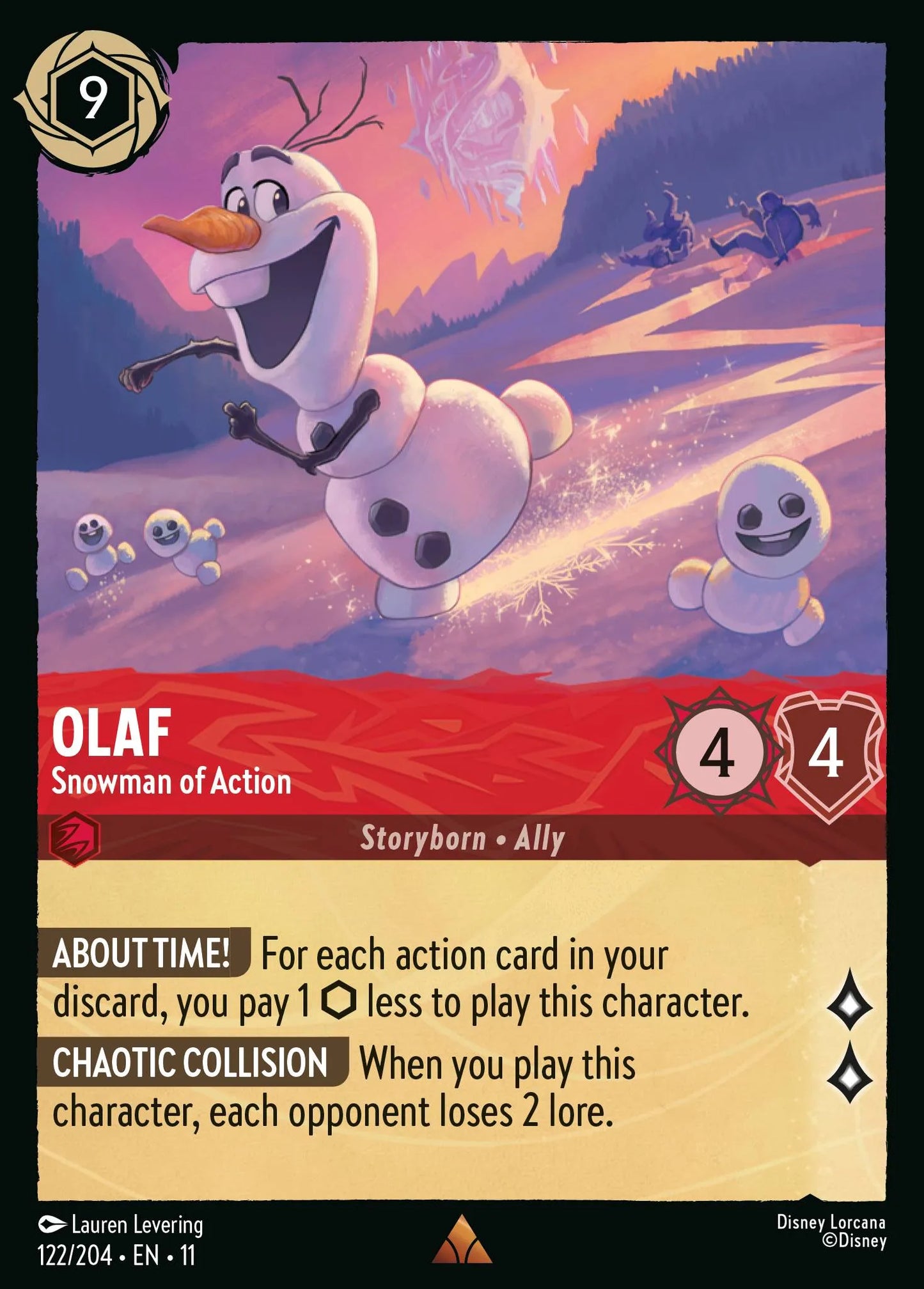 Olaf - Snowman of Action | Winterspell #122 (Near Mint Foil) | Disney Lorcana Single Australia (Near Mint)