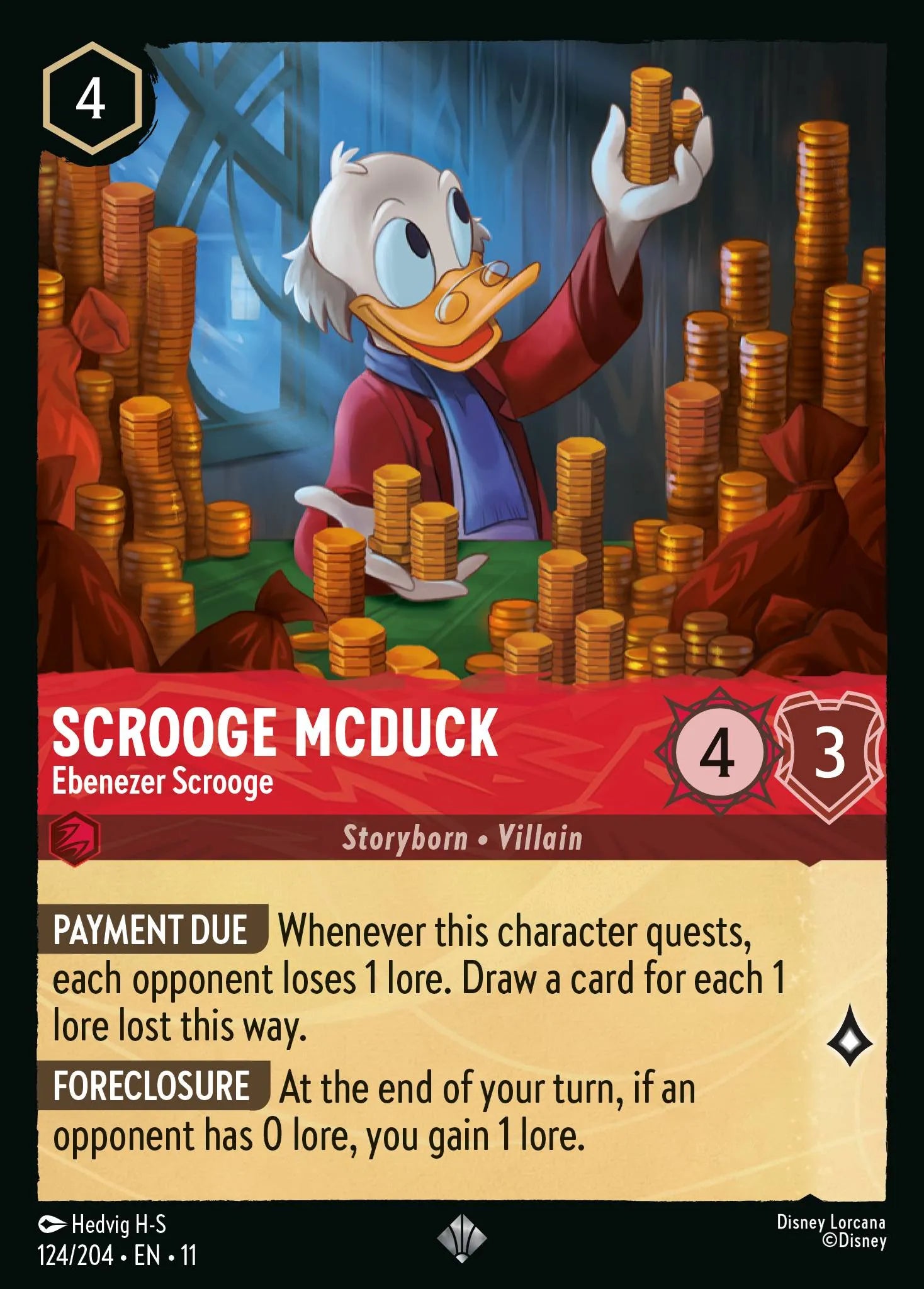 Scrooge McDuck - Ebenezer Scrooge | Winterspell #124 (Near Mint) | Disney Lorcana Single Australia (Near Mint)