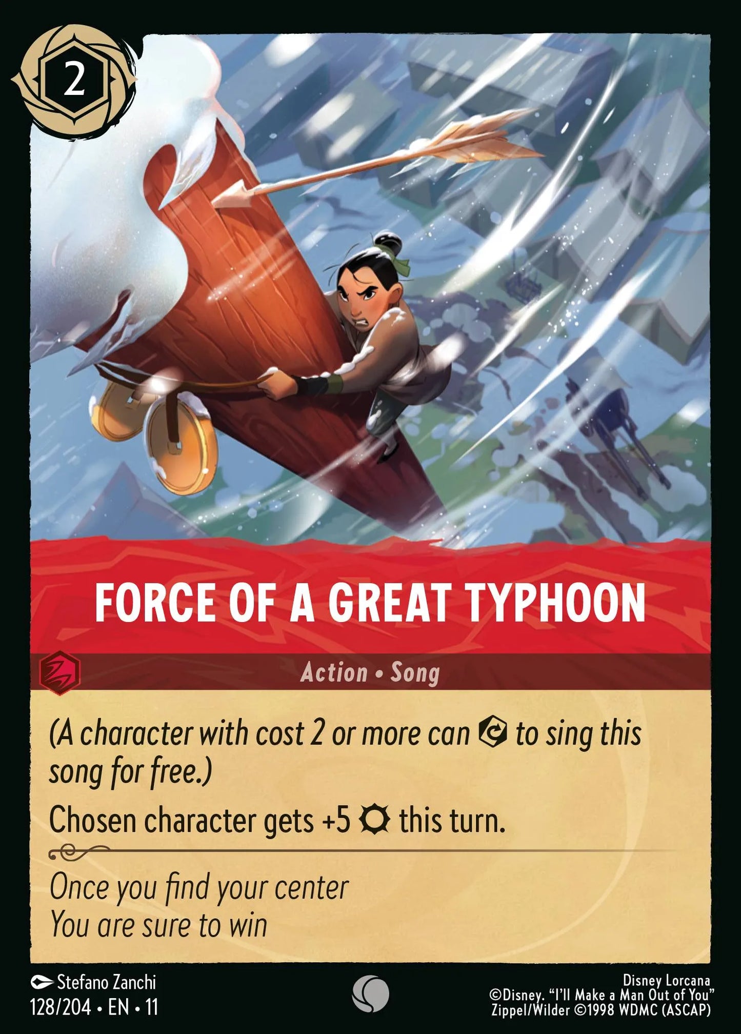 Force of a Great Typhoon | Winterspell #128 (Near Mint Foil) | Disney Lorcana Single Australia (Near Mint)