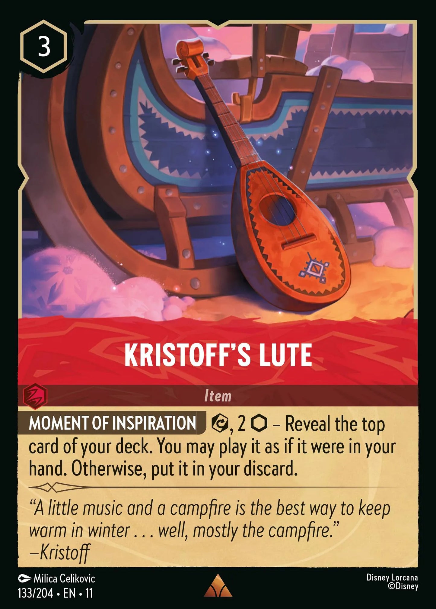 Kristoff's Lute | Winterspell #133 (Near Mint) | Disney Lorcana Single Australia (Near Mint)