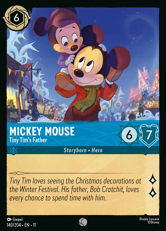 Mickey Mouse - Tiny Tim's Father | Winterspell #140 (Near Mint Foil) | Disney Lorcana Single Australia (Near Mint)