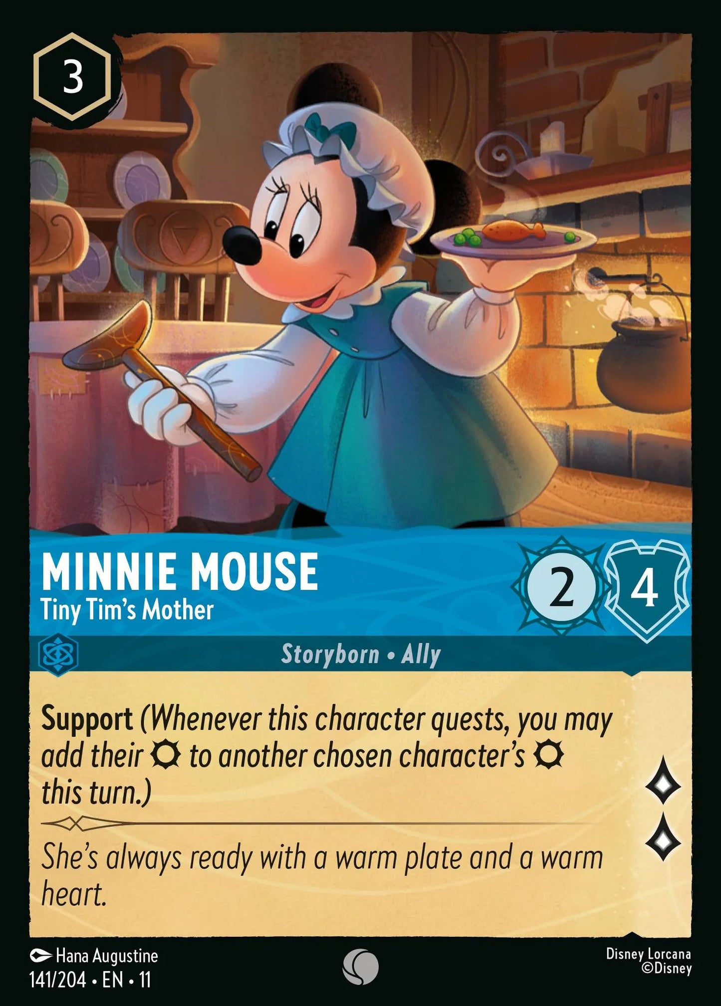 Minnie Mouse - Tiny Tim's Mother | Winterspell #141 (Near Mint Foil) | Disney Lorcana Single Australia (Near Mint)