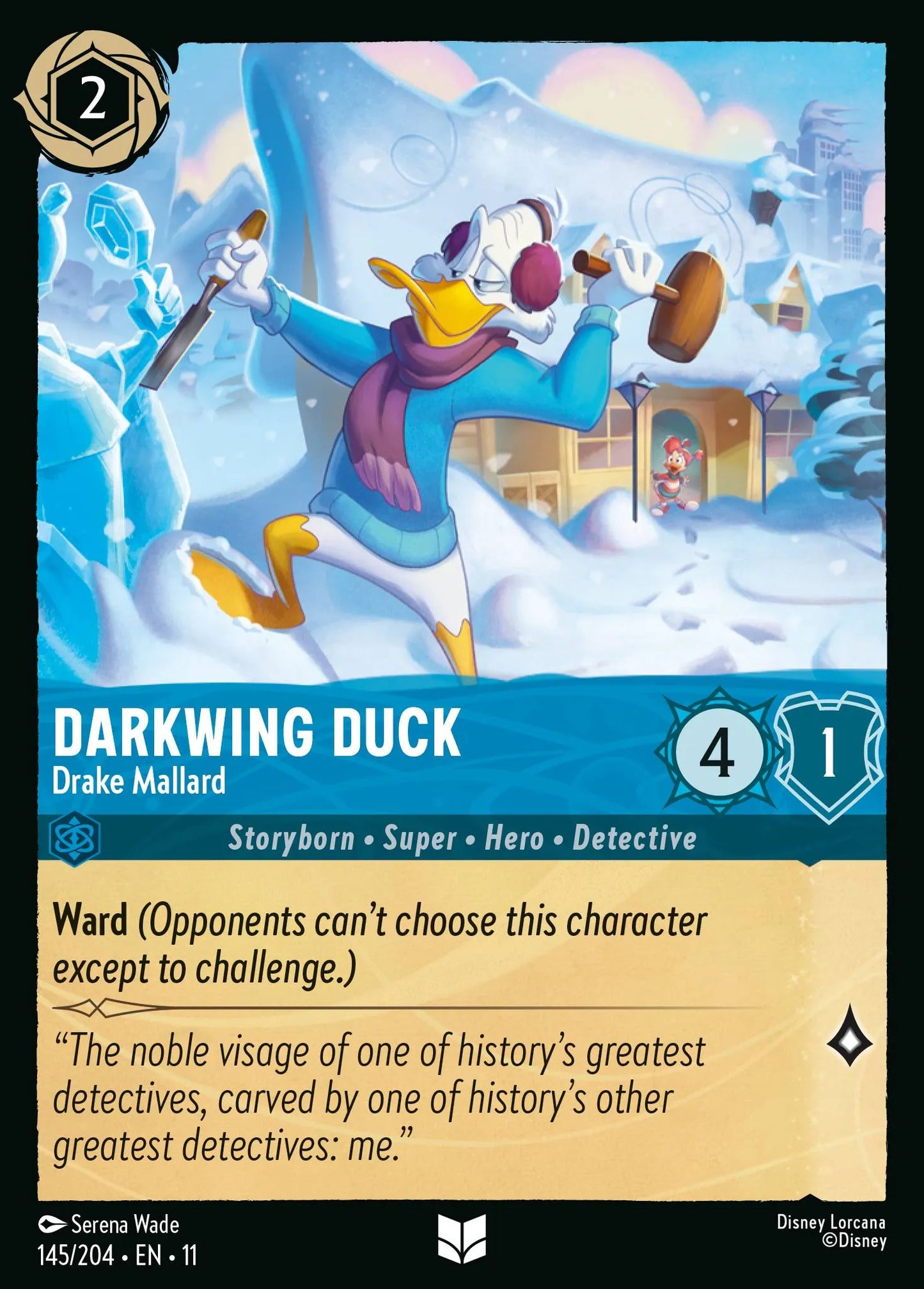 Darkwing Duck - Drake Mallard | Winterspell #145 (Near Mint) | Disney Lorcana Single Australia (Near Mint)